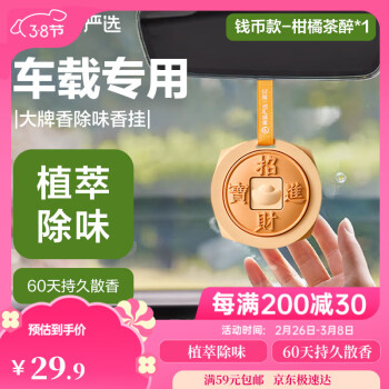 网易严选 车载香挂香薰汽车香水汽车摆件 车内除异味植萃成分 钱币款