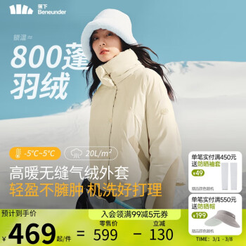 蕉下 外套女气绒轻薄暖户外秋冬CL90524秋麦咖S