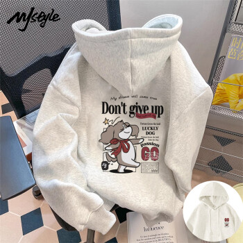 移动端、京东百亿补贴：MJ STYLE 女士连帽卫衣 宽松休闲美式复古学生款