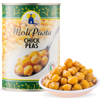 莫利意大利进口三角豆鹰嘴豆即食蔬菜色拉西餐料理配料400g