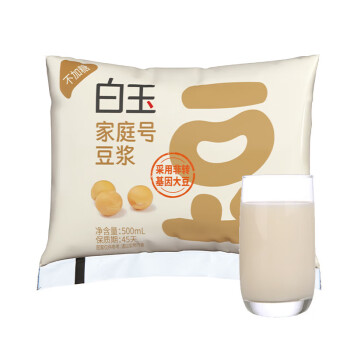 白玉家庭号豆浆袋装500ml