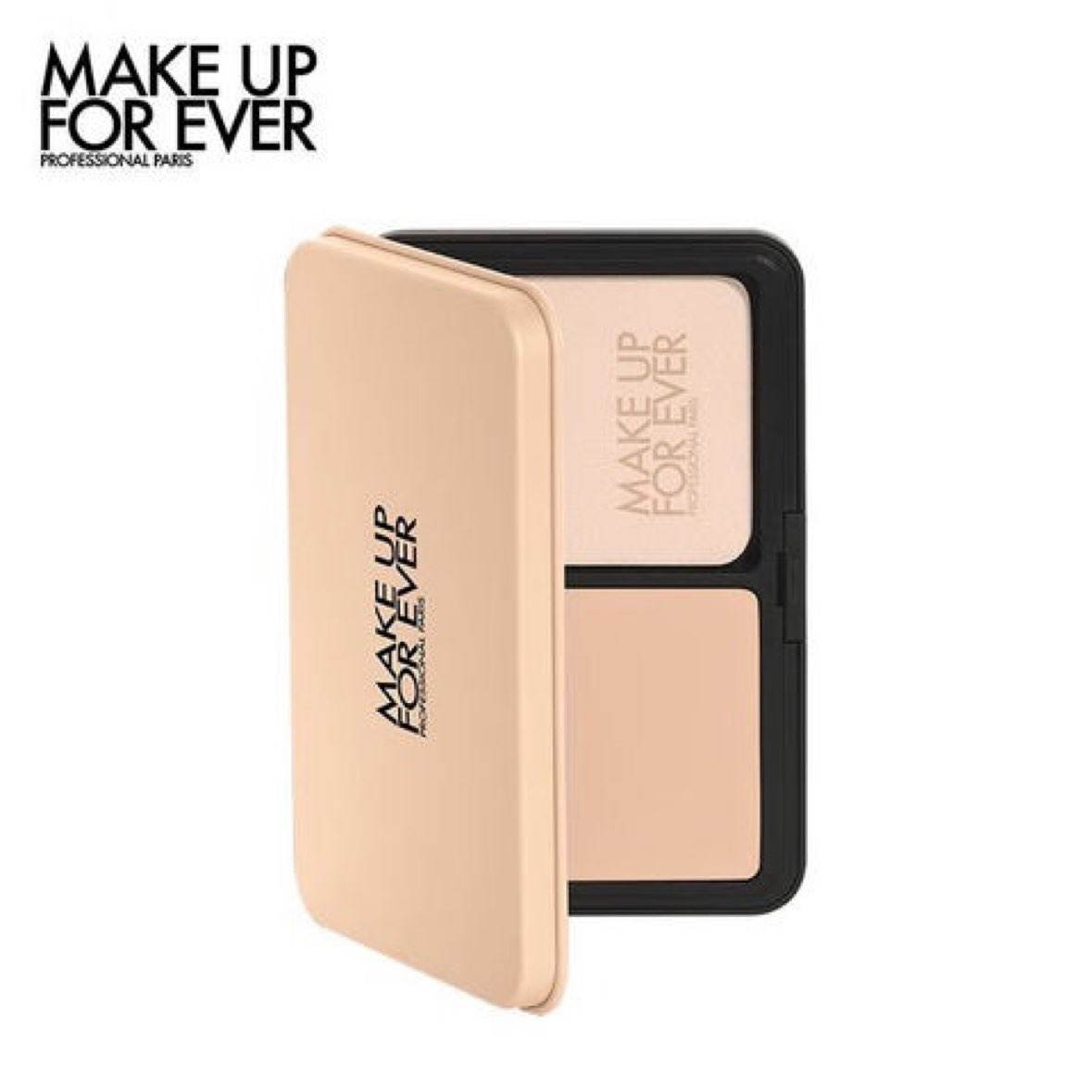 38节：玫珂菲（MAKE UP FOR EVER）清晰丝绒持妆粉饼1R02 买一赠一 740元（合370元/件，买一赠一，折185元/个)