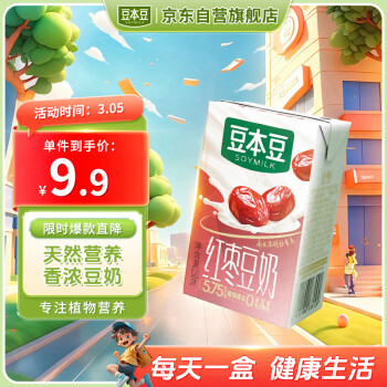 豆本豆 唯甄红枣豆奶 红枣味植物奶蛋白质饮料 营养早餐奶 250ml*6盒