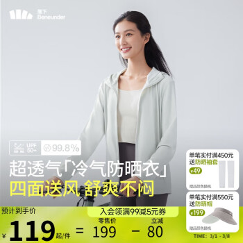 蕉下 透气防晒衣女AS41824男女同款凉感防紫外线 银河灰 XL