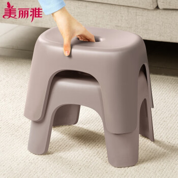 美丽雅 小凳子 塑料小板凳加厚成人家用浴室洗澡凳儿童防滑矮脚凳