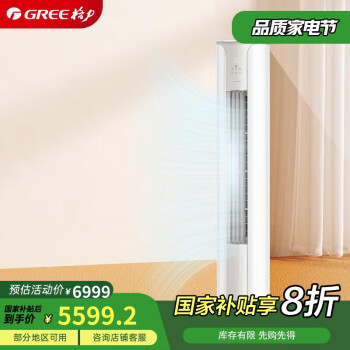 格力 GREE 2匹 京畅 新一级能效 变频冷暖 净菌自洁 立柜式空调柜机 KFR-50LW/(50587)FNhAc-B1(JDWIFI)