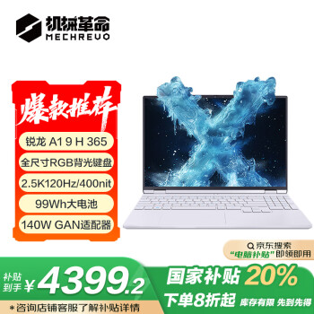 机械革命 无界15X Pro 暴风雪(AI 9H 365 32G 1T 99Wh 120Hz 2.5K )轻薄本办公笔记本电脑