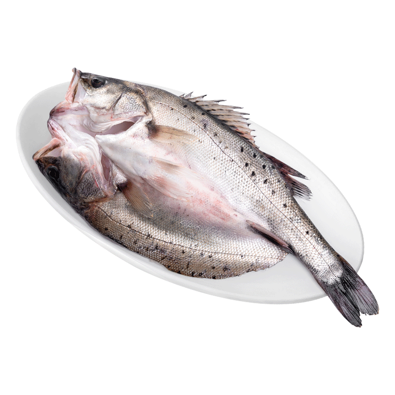 黄小渔 三去海鲈鱼 4斤/4条 冷冻开背鲈鱼 去鳞去腮去内脏 鱼类源头直发 59.9元