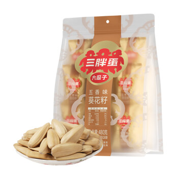 三胖蛋 SUNBOY 五香瓜子480g袋葵花籽量贩装 囤年货 坚果炒货追剧小吃办公室零食 五香瓜子480g