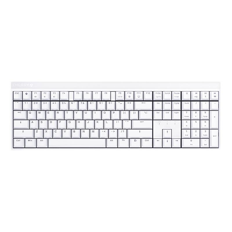 CHERRY MX2.0S Wireless 109键 2.4G蓝牙 多模无线机械键盘 白色 Cherry黑轴 无光 224.1元