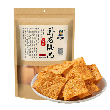 移动端、京东百亿补贴：卧龙食品 卧龙锅巴 麻辣味 400g
