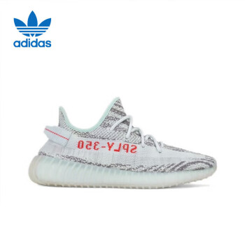 移动端、京东百亿补贴：adidas 阿迪达斯 Yeezy 350 V2 冰蓝 可燃冰斑马椰子鞋B37571 UK3.5码36