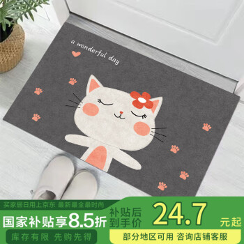 布迪思 入户门地垫  （可裁剪吸水防滑）80*50CM