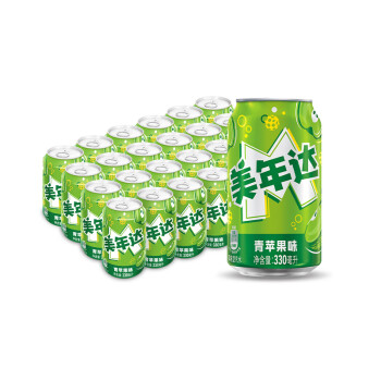 美年达 pepsi 百事 美年达 Mirinda 青苹果汽水 330ml*24听