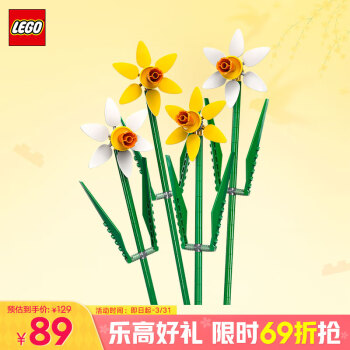 乐高 LEGO 积木拼装40747 水仙花男孩女孩儿童玩具生日礼物