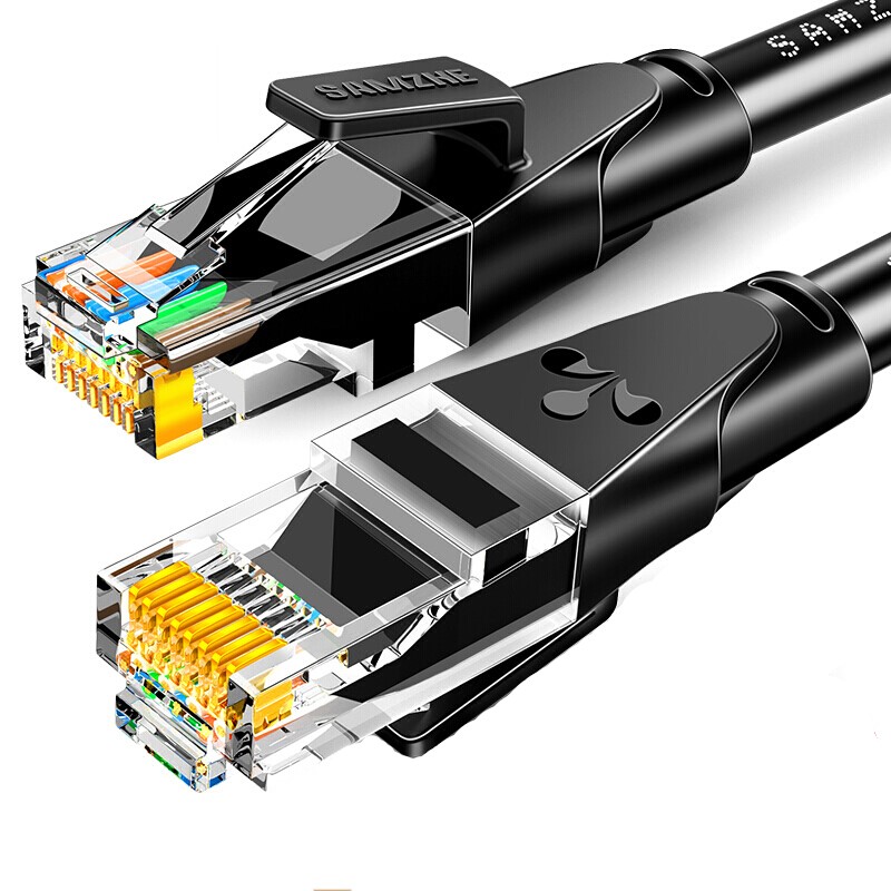 山泽 WD6010 六类CAT6 圆线千兆网线 1m 黑色 券后0元