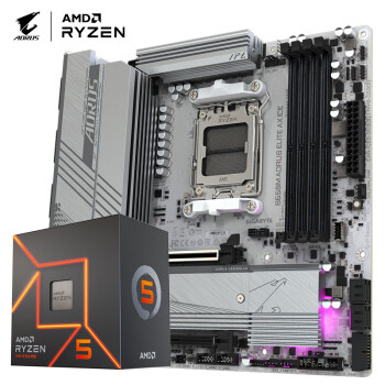 技嘉 B650M AORUS ELITE AX ICE+7500F处理器 板U套装