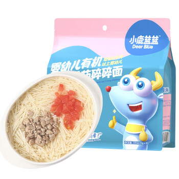 小鹿蓝蓝 婴幼儿有机碎碎面 麦香原味 200g