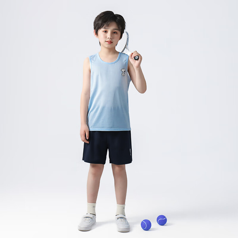 SNOOPY 史努比 真5折！！速干运动背心 短袖+短裤 2件套 23.9元