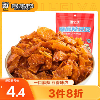 周黑鸭 周小伴零食研究所 麻辣豆皮 60g