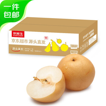 京鲜生 莱阳羊脂秋月梨 净重3斤 单果200g+ 生鲜水果 源头直发