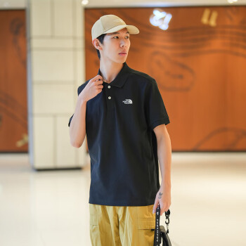 THE NORTH FACE 北面 24春夏北面POLO衫男款户外舒适透棉质POLO短袖T恤87UX JK3 L