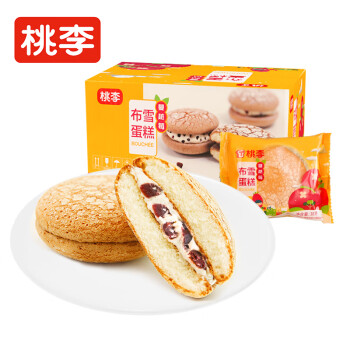 桃李 布雪蛋糕 蔓越莓奶油夹心早餐面包糕点心下午茶休闲零食整箱456g