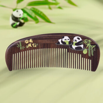 谭木匠 熊有成竹无柄梳子礼盒居家日用馈赠亲友礼物实木护发按摩头皮
