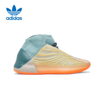 移动端、京东百亿补贴:adidas 阿迪达斯 YZY QNTM橘色潮流休闲鞋HP6595 UK8.0码42码