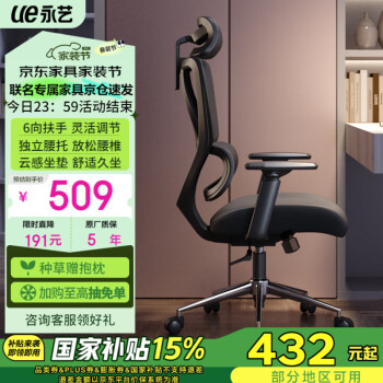 永艺 MC-1151E 沃克PRO 人体工学电脑椅 黑色 带搁脚款