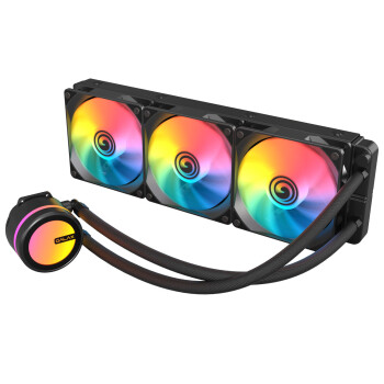 影驰 魅影360R一体式CPU水冷散热器黑色(多平台/ARGB/PWM/一线通预装风扇/冷头盖可旋转/预涂硅脂)