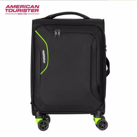 美旅 拉杆箱 商务轻软箱万向轮行李箱男女红点设计旅行箱包登机箱 双层防爆拉链20英寸 DB7黑色 630元