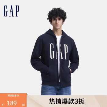 Gap 男士抓绒连帽卫衣 660128
