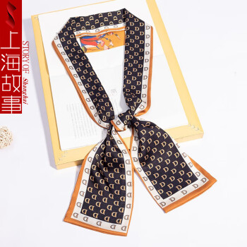 上海故事 SHANGHAI STORY 上海故事 女士丝巾 字母循环D 黑色