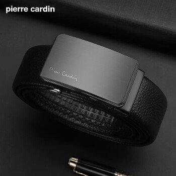 移动端、京东百亿补贴:pierre cardin 皮尔·卡丹 皮带男士自动扣牛皮腰带简约青年裤带 115cm