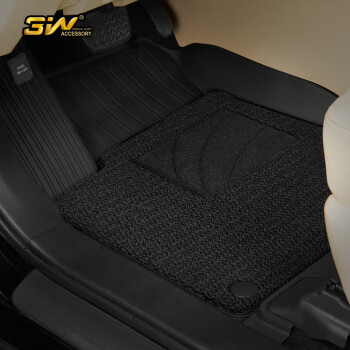 3W 适用丰田混动汽油版新凯美瑞TPE汽车脚垫+毯面双层