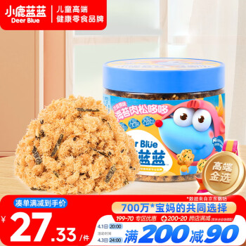 小鹿蓝蓝 海苔肉松哆哆 芝麻原味 80g