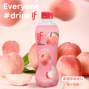 溢福 桃汁饮料低糖350ml*6瓶