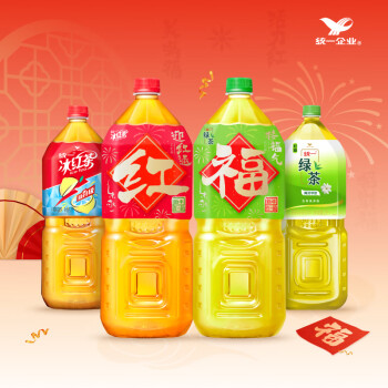 统一绿茶2L*6瓶大包装茶饮料整箱装新老包装随机发货