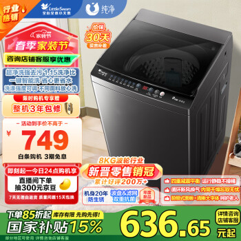 小天鹅 洗衣机全自动 8公斤家用大容量 内桶免清洗 节能宿舍租房波轮洗衣机 小天鹅洗衣机TB80V26T