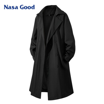移动端、京东百亿补贴：NASA GOOD 男女同款中长款风衣 青年休闲潮牌外套