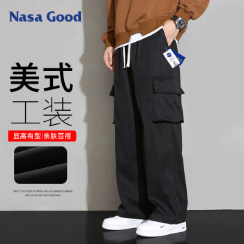 NASA GOOD 男士四季工装休闲裤 黑3XL