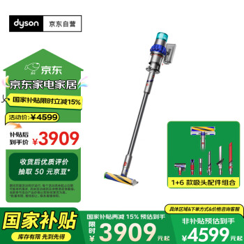 戴森 dyson V15 Detect Fluffy 手持式吸尘器 蓝色