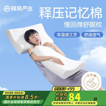 网易严选 B01航空系列全尺寸舒压记忆棉波浪枕 60*40*8cm