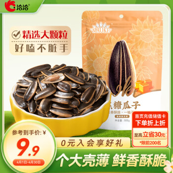 洽洽 毛嗑焦糖味瓜子 500g 大包装