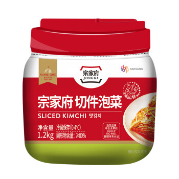 清净园宗家府切件泡菜1200g罐装韩国泡菜辣白菜下饭菜咸菜