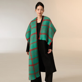 万物生 wangwusheng 女士围巾 围脖披肩 红绿格 100140269294