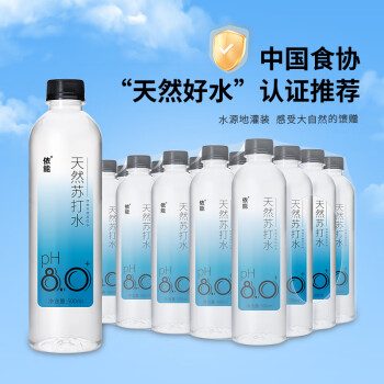 依能 天然苏打水500ml*24瓶PH:8.0+