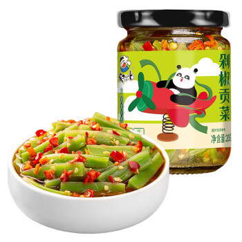 饭扫光 榨菜剁椒贡菜 205g 下饭菜辣椒酱