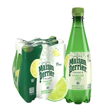 巴黎水 perrier 青柠味气泡水 500mL*24瓶